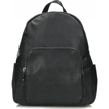 Městský batoh Batoh dámský kožený z pravé kůže městský malý elegantní kabelka černý F167