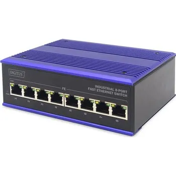 Switch DIGITUS Professional Industrial 8-Port Fast Ethernet Switch