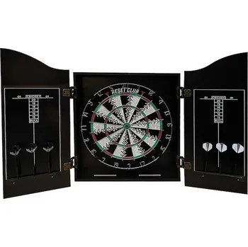 Terč na šipky Sada: terč a šipky Reset Club Wood Cabinet 45 cm 3770030553032 vícebarevná MLC