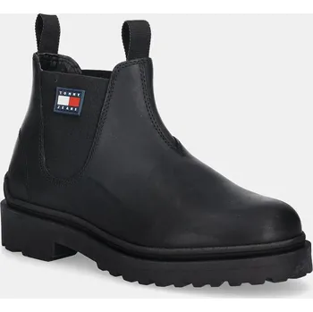 Pánská obuv Kožené boty Tommy Jeans TJM CHELSEA LEATHER EM0EM01630 černá 99X, EUR 41
