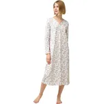 Dámská bavlněná noční košile s květinovým vzorem a výstřihem do V Vamp 23254 green frosty velikost M