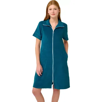 Dámský župan Plážové šaty Frottee se zipem Vamp 22580 blue lyons velikost M
