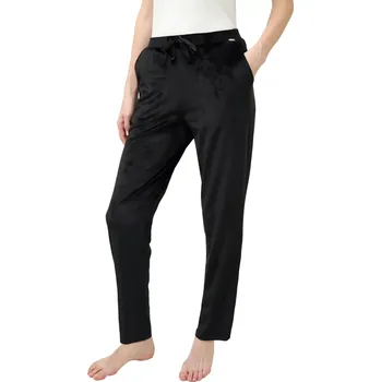 Dámské sametové tepláky s elastickým pasem Vamp 23085 černé velikost L