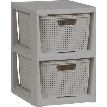 Komoda Koupelnový regál BranQ v odstínech šedé 29,5 x 24 x 32,8 cm