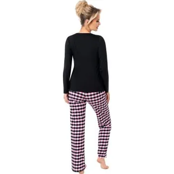 Dámské pyžamo Dámské pyžamo Donna Sleep - bavlna Černá S(36)