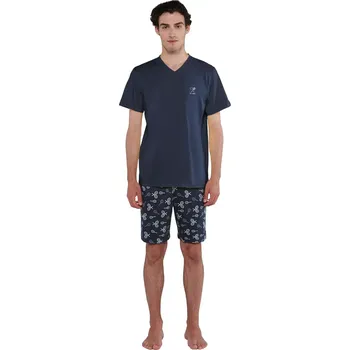 Pánské pyžamo Bavlněné pánské pyžamo s krátkými rukávy 20640 velikost M