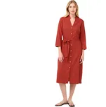 Letní šaty Vamp z popelínu s knoflíky 22458 red chili velikost M