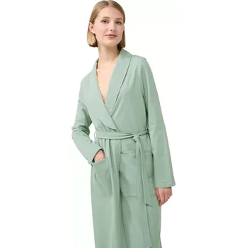 Dámský župan Dámský elegantní bavlněný župan s kapsami Vamp 23265 green frosty velikost M