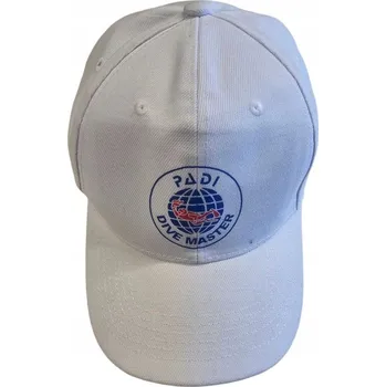 Kšiltovka Potápěčská kšiltovka s logem PADI DIVE MASTER bílá baseballová čepice