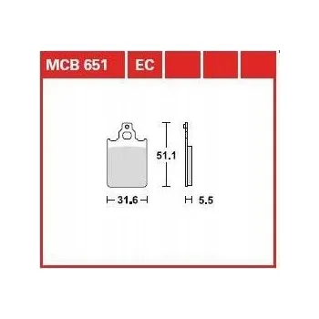 Brzdová destička Brzdové destičky přední/zadní TRW MCB651EC