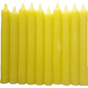 Svíčka Tradiční parafínová svíčka Bez vůně Luna 10 ks