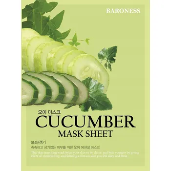 Pleťová maska Baroness Okurková pleťová maska v plátýnku 21 g - hydratační