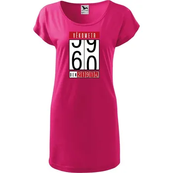 Dámské tričko DOBRÝ TRIKO Dámské tričko/šaty Věkometr 60 Velikost: XL, Barva: Purpurová
