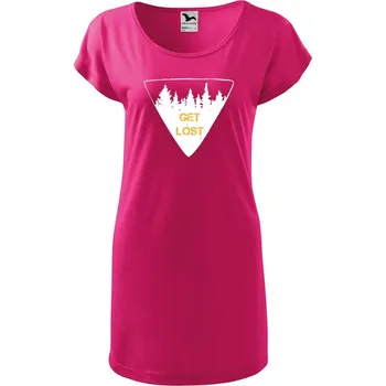 Dámské tričko DOBRÝ TRIKO Dámské tričko/šaty Get lost Velikost: XL, Barva: Purpurová