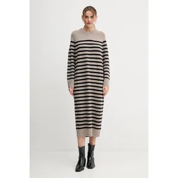 Dámské šaty Vlněné šaty Tommy Hilfiger WW0WW46761 béžová 80X, vel. XL