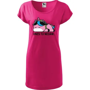 Dámské tričko DOBRÝ TRIKO Dámské tričko/šaty Dnes to nedám Velikost: 2XL, Barva: Purpurová