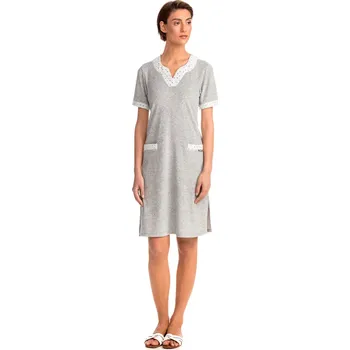 Dámské oblečení Pohodlné jednobarevné froté šaty 14535 velikost S