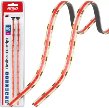 Osvětlení interiéru vozidel LED interiérové osvětlení AMIO 2×30 cm, COB růžové, 12V (04570)