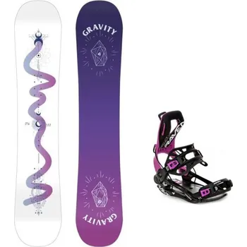 Snowboarding Gravity Sirene White 24/25 dámský snowboard + Raven Fastec FT360 black/fuchsia vázání 154 cm + S (EU 35-40) + DÁREK + Doprava ZDARMA