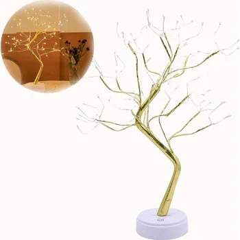 Vánoční dekorace LAMPKA S MOTIVEM STROMU BONSAI 51 CM SVÍTÍCÍ USB NA BATERIE