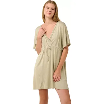 Dámské šaty Viskózové krátké letní šaty Vamp Flama 22885 beige spray velikost M