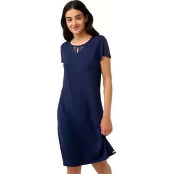 Dámské noční prádlo KRÉMOVÁ Jednoduchá letní noční košile Vamp s krajkou 22090 cream velikost S