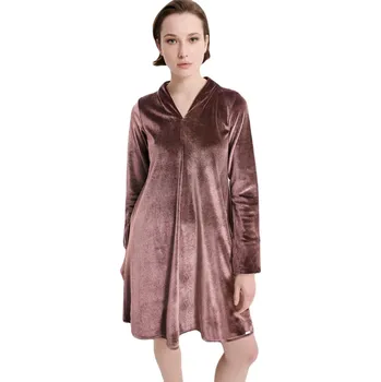 Dámská móda Noční košile s dlouhými rukávy Vamp 19346 starorůžová velikost M