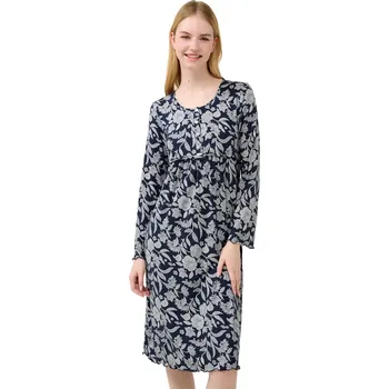 Dámské noční prádlo Dámská noční košile z mikromodalu pro těhotné a kojící maminky Vamp 23066 blue blazer velikost S