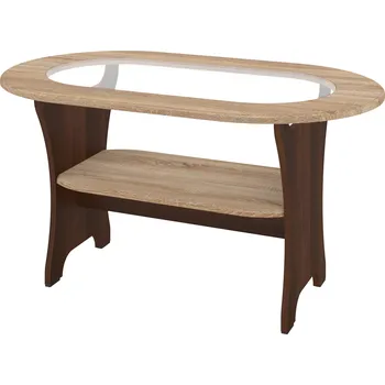 Konferenční stolek Konferenční stolek MELISA MDF Barva: ořech - tmavý + dub sonoma