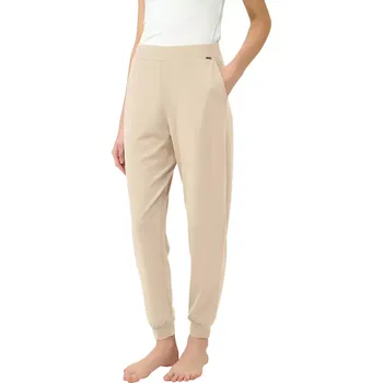Dámské kalhoty Dámské slim fit kalhoty jogger střihu Vamp 23158 beige soleil velikost XXL