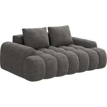 Pohovka Cosmopolitan Design Šedá sametová dvoumístná pohovka Linz 175 cm