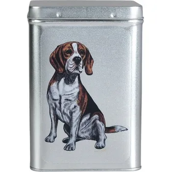 Dóza na potraviny Plechová dóza s obrázkem psa plemene bígl