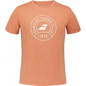 Pánské tričko Pánské tenisové tričko BABOLAT EXERCISE GRAPHIC TEE, oranžová (Vibrant Orange), velikost M