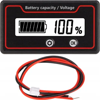 DIGITÁLNÍ VOLTMETR 12-84V LCD MONITOROVÁNÍ BATERIE S ALARMEM