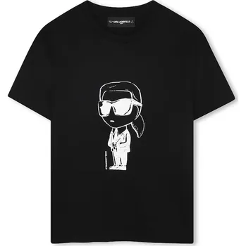 Chlapecké tričko Dětské bavlněné tričko Karl Lagerfeld černá barva, s potiskem, Z30957 Z30957.86.108 99X, vel. 102