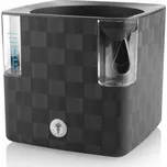 Samozalvažovací květináč na bylinky PLASTKON COBBLE 14 x 14 cm antracit