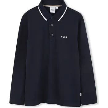Pánské tričko Dětská bavlněná polokošile BOSS J52330.102.108 námořnická modř 59X, vel. 102