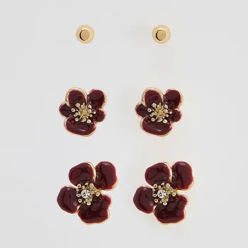 Reserved - Sada náušnic - hnědá - 535FD-83X - 535FD-83X-ONE