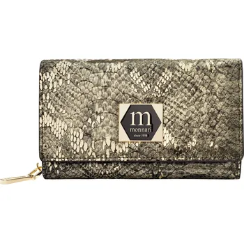 Peněženka Monnari lesklá dámská kožená peněženka elegantní metalická lak - zlatá MONNARI 5905054539825