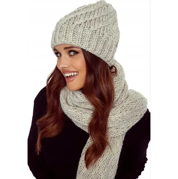 Čepice Sada Majka : čepice , šála, univerzální velikost, béžová