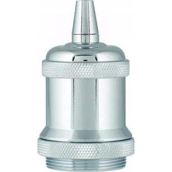 Objímka na žárovku Dekorativní objímka E27, kovová, zlatá