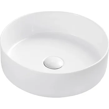 Umyvadlo Umyvadlo na desku keramické bílé kulaté 35,5x35,5x12 cm