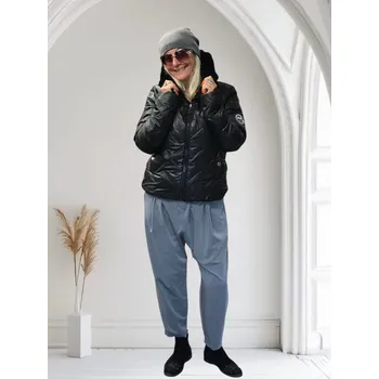 Dámský kabát Annie dámská zimní bunda s kapucí a kožíškem Barva: Černá, Velikost: M, Size system: EU