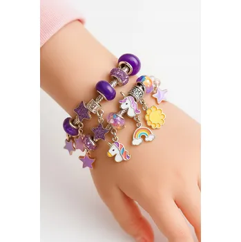 kreativní sada Kreativní Sada na Výrobu Šperků 132 Dílů Růžová Kufřík Korálky