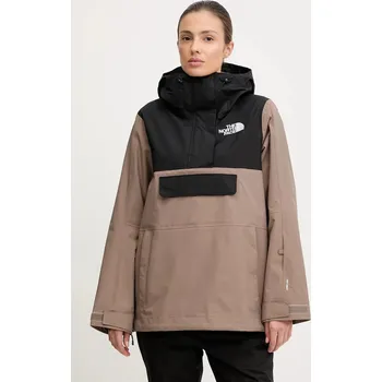 Lyžařská bunda The North Face Driftview Anorak hnědá barva, NF0A82W1DHL1 84X, vel. XS