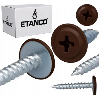 Vrták Šrouby s podložkou Etanco do dřeva 4,2x30mm, RAL8017 GM-S 250 Ks.