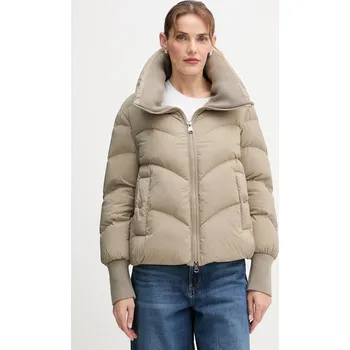 Péřová bunda Hetrego INARA zelená barva, zimní, oversize, 8P611 97X, vel. 38