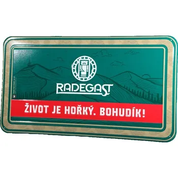 Plechová cedule Plechová cedule Radegast Retro bůh 33x58 cm