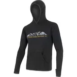 Sensor Merino Upper pánská mikina klokanka Mountains černá XL