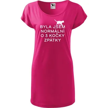 Dámské tričko DOBRÝ TRIKO Dámské tričko/šaty Byla jsem normální Velikost: XL, Barva: Purpurová